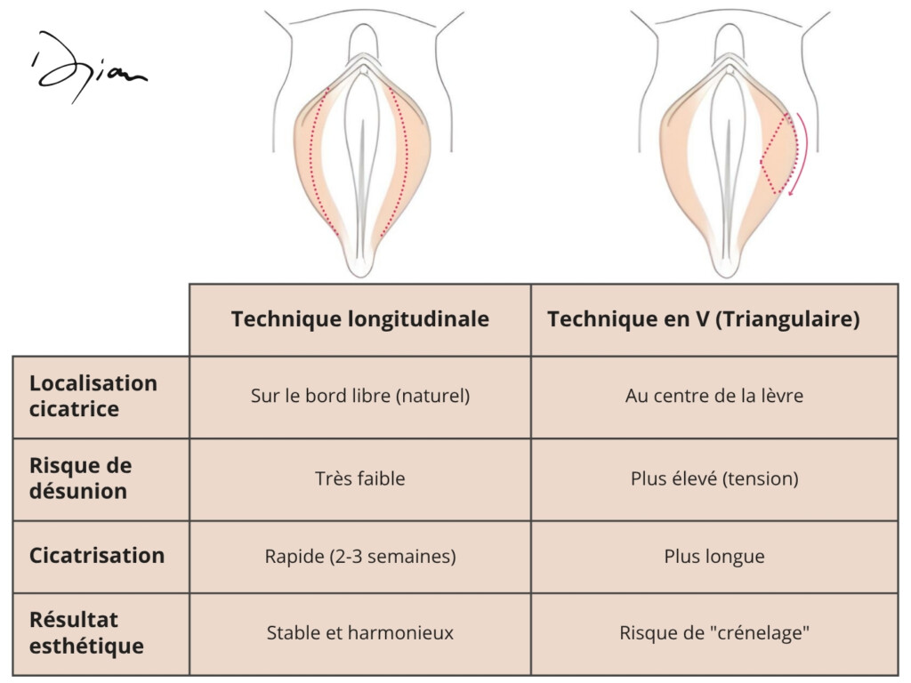 Nymphoplasty surgery techniques