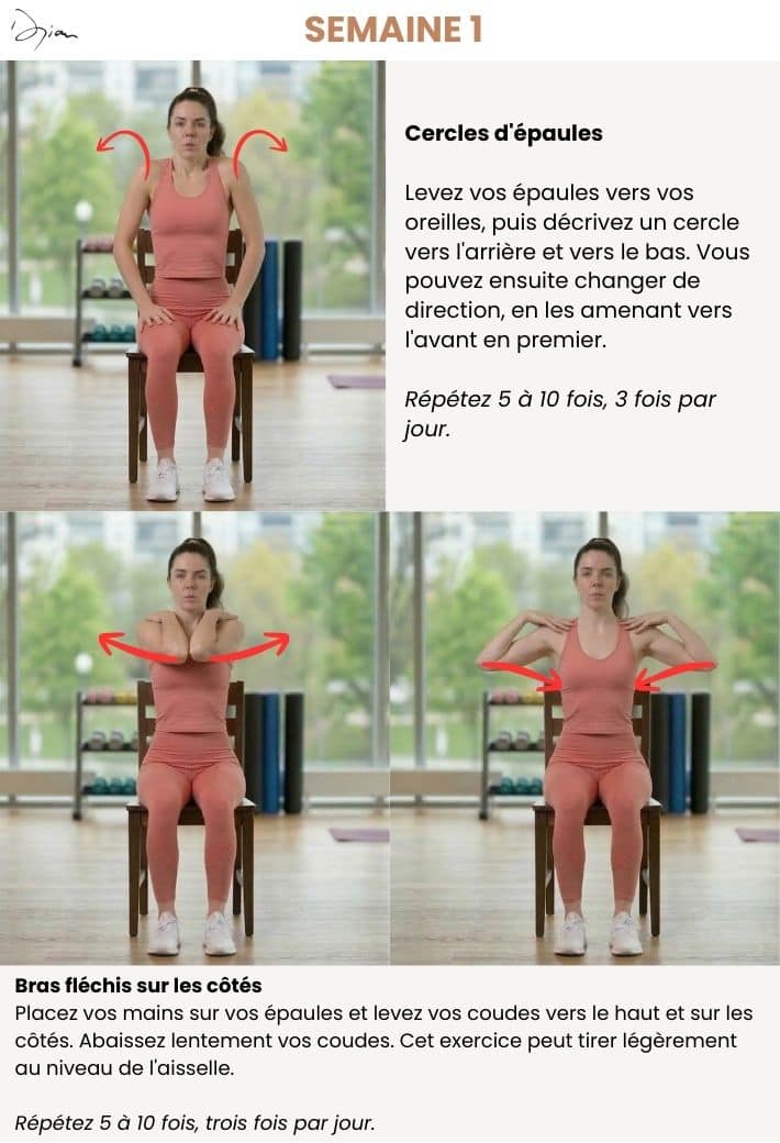 possible exercises in the first week after breast augmentation