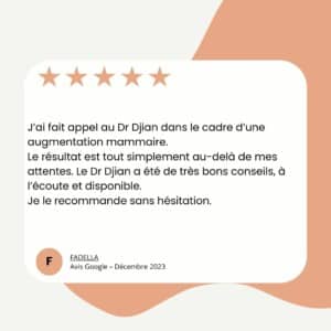 Testimonial Dr augmentation mammaire