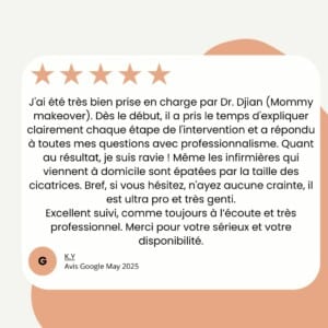 Testimonial Mommy make over Dr Djian 1